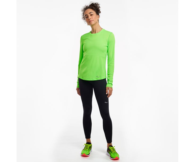 Saucony Stopwatch Long Sleeve Women's Shirts Green | AU 293UZGT